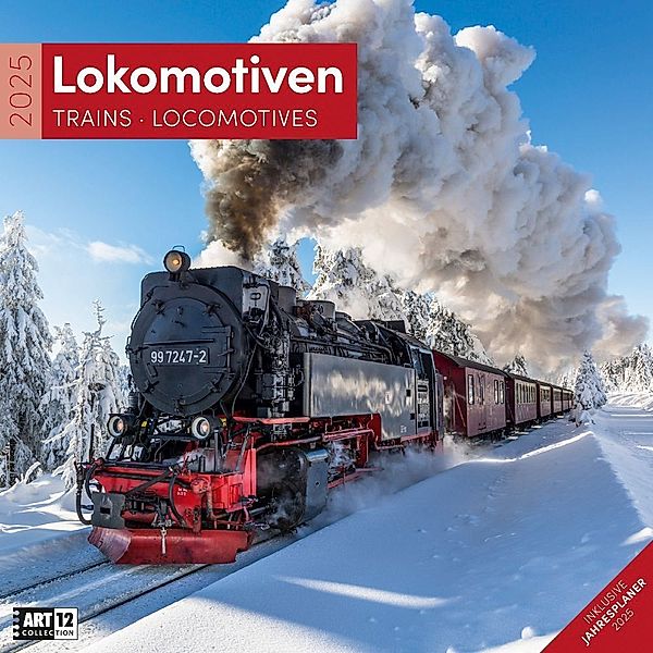Lokomotiven Kalender 2025 - 30x30, Ackermann Kunstverlag