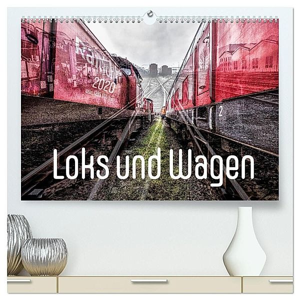 Loks und Wagen (hochwertiger Premium Wandkalender 2024 DIN A2 quer), Kunstdruck in Hochglanz, Dock 8