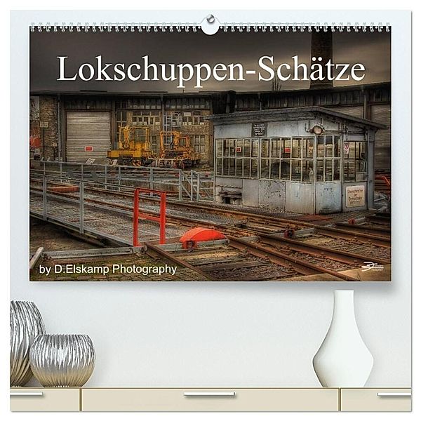 Lokschuppen-Schätze (hochwertiger Premium Wandkalender 2025 DIN A2 quer), Kunstdruck in Hochglanz, Calvendo, Danny Elskamp