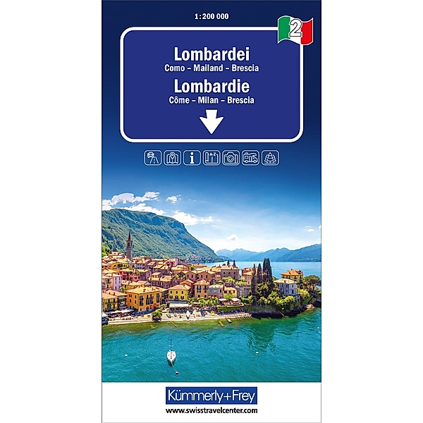 Lombardei, Nr. 02, Regionalstrassenkarte 1:200'000