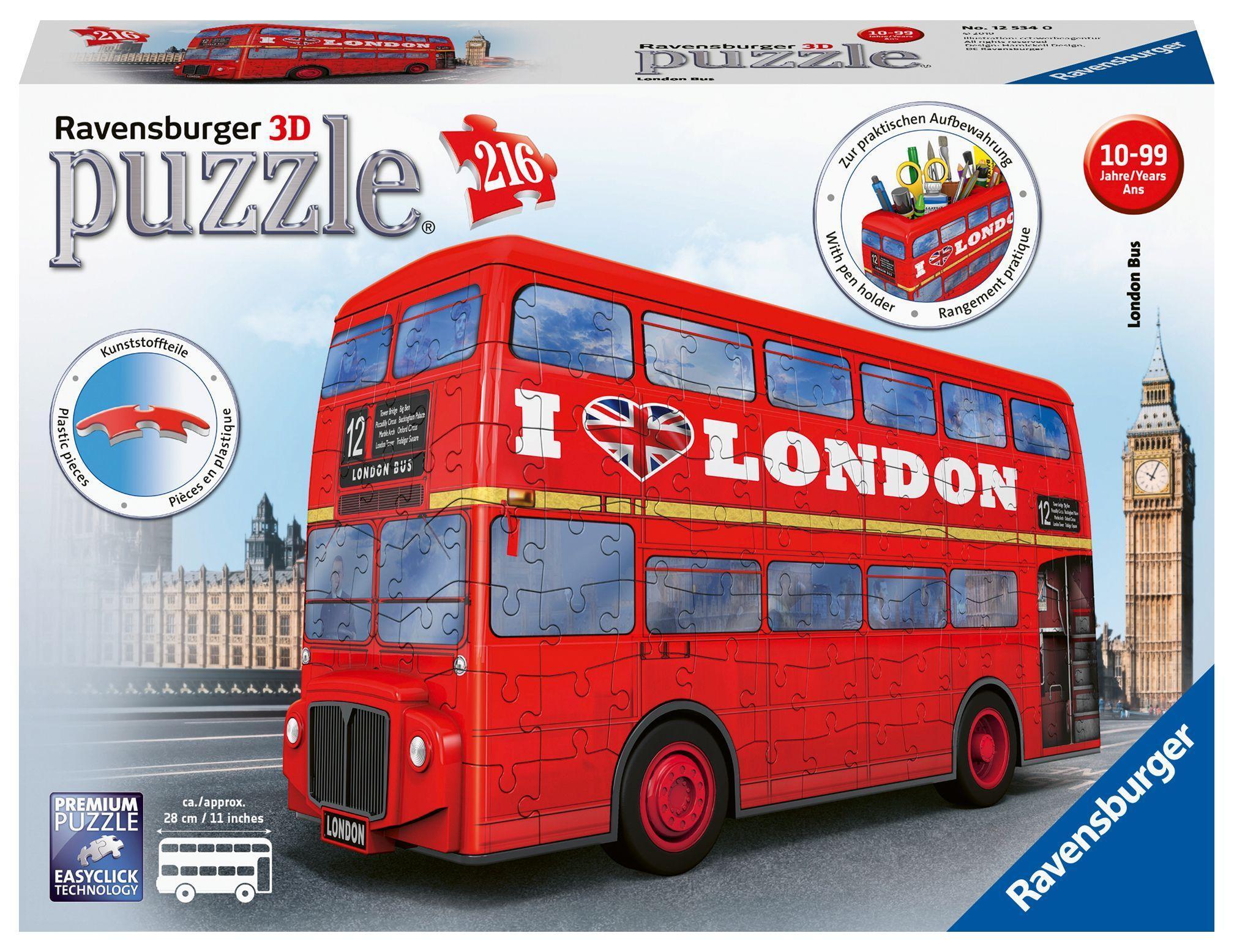 von 3-6 Jahren Chicco Puzzle Bus mit 27 Teilen Vintage Zahlen-Lernspiel 