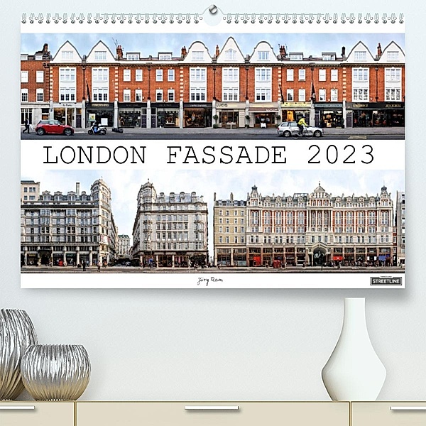 London Fassade 2023 (Premium, hochwertiger DIN A2 Wandkalender 2023, Kunstdruck in Hochglanz), Jörg Rom
