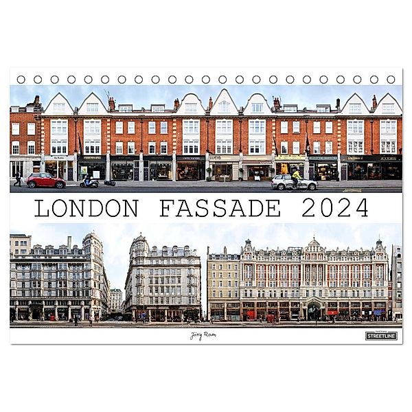London Fassade 2024 (Tischkalender 2024 DIN A5 quer), CALVENDO Monatskalender, Jörg Rom