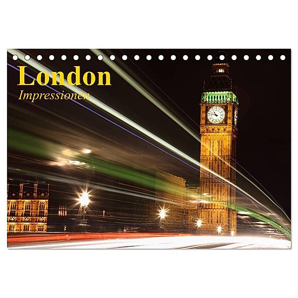 London - Impressionen (Tischkalender 2024 DIN A5 quer), CALVENDO Monatskalender, Elisabeth Stanzer