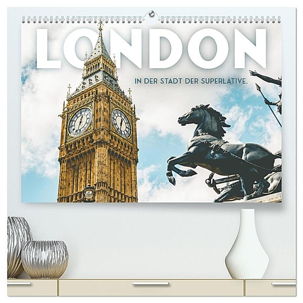 London - In der Stadt der Superlative. (hochwertiger Premium Wandkalender 2024 DIN A2 quer), Kunstdruck in Hochglanz, SF
