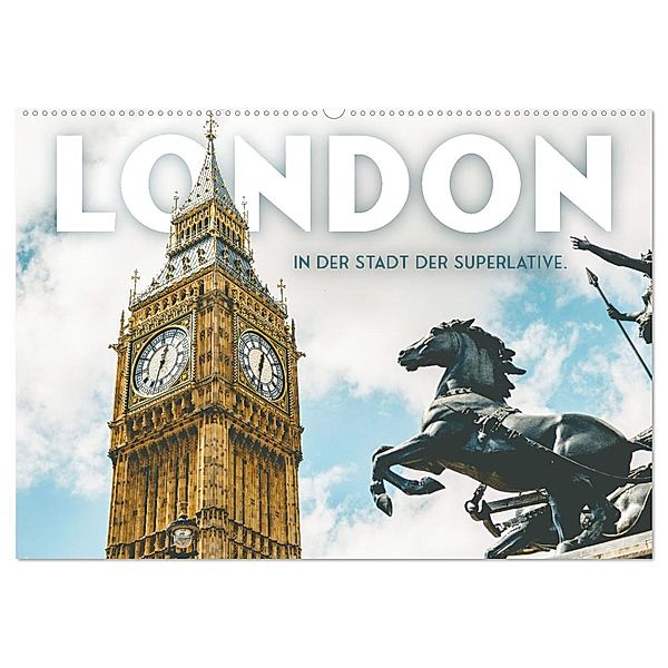 London - In der Stadt der Superlative. (Wandkalender 2024 DIN A2 quer), CALVENDO Monatskalender, SF