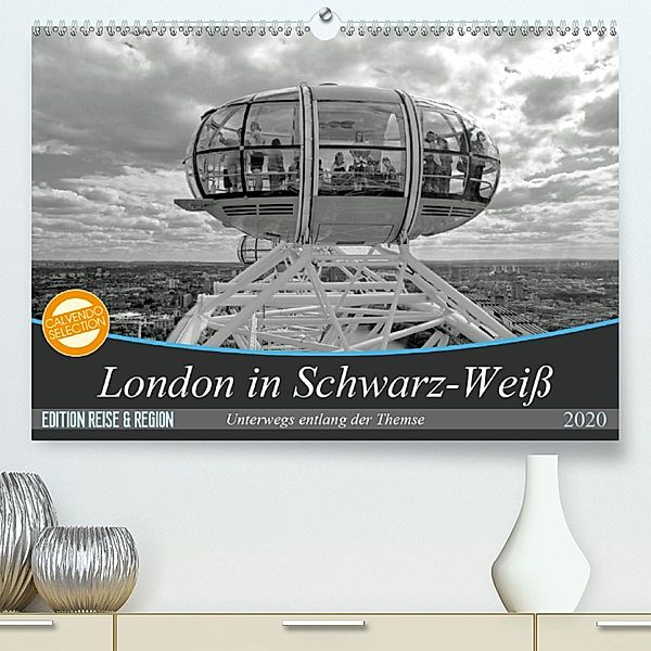 London in Schwarz-Weiß (Premium-Kalender 2020 DIN A2 quer), Frank Brehm