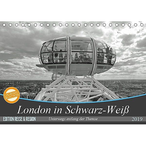 London in Schwarz-Weiß (Tischkalender 2019 DIN A5 quer), Frank Brehm