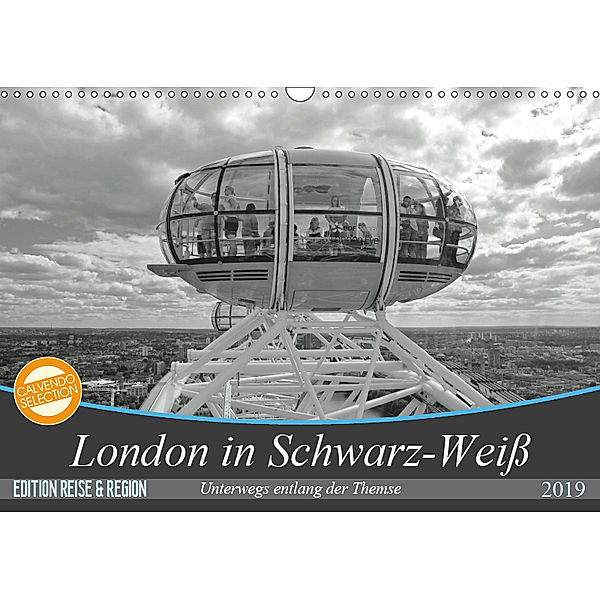 London in Schwarz-Weiß (Wandkalender 2019 DIN A3 quer), Frank Brehm