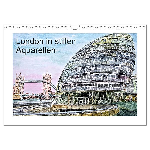 London in stillen Aquarellen (Wandkalender 2024 DIN A4 quer), CALVENDO Monatskalender, Gerhard Kraus