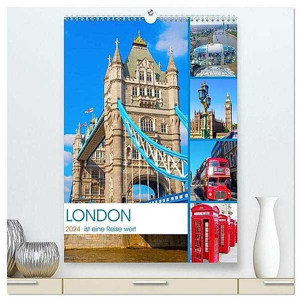 London ist eine Reise wert (hochwertiger Premium Wandkalender 2024 DIN A2 hoch), Kunstdruck in Hochglanz, Christian Müller
