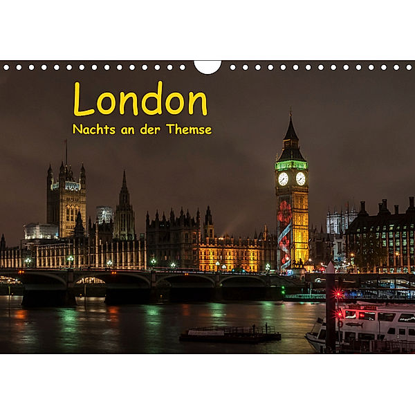 London - Nachts an der Themse (Wandkalender 2019 DIN A4 quer), Britta Berkenkamp