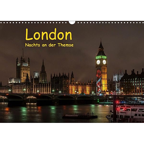 London - Nachts an der Themse (Wandkalender 2020 DIN A3 quer), Britta Berkenkamp