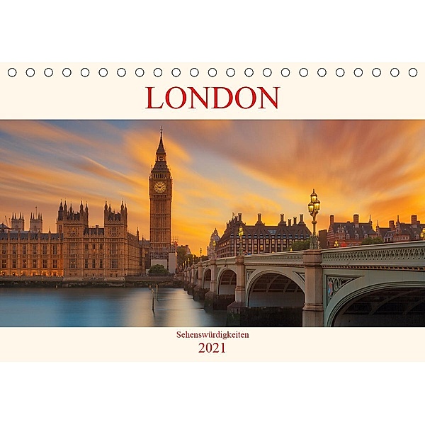 London Sehenswürdigkeiten (Tischkalender 2021 DIN A5 quer), Bernhard Sitzwohl