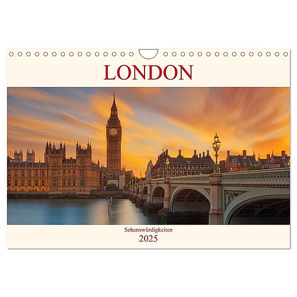 London Sehenswürdigkeiten (Wandkalender 2025 DIN A4 quer), CALVENDO Monatskalender, Calvendo, Bernhard Sitzwohl/ Delfinophotography