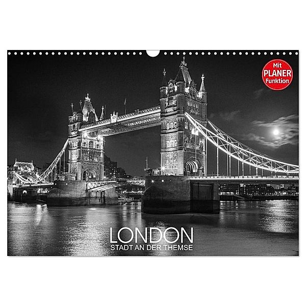 London Stadt an der Themse (Wandkalender 2024 DIN A3 quer), CALVENDO Monatskalender, Dirk Meutzner