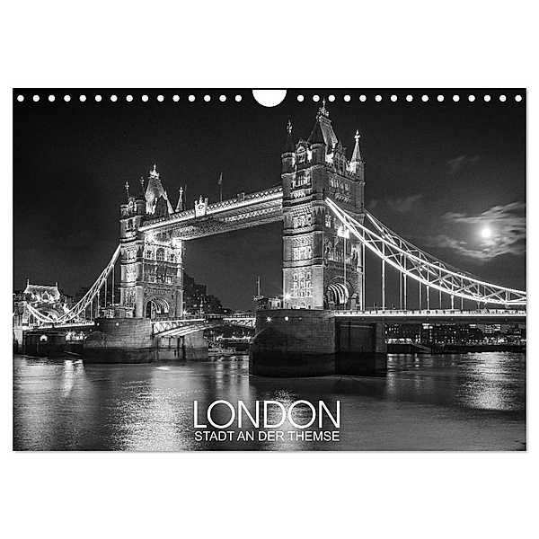 London Stadt an der Themse (Wandkalender 2024 DIN A4 quer), CALVENDO Monatskalender, Dirk Meutzner