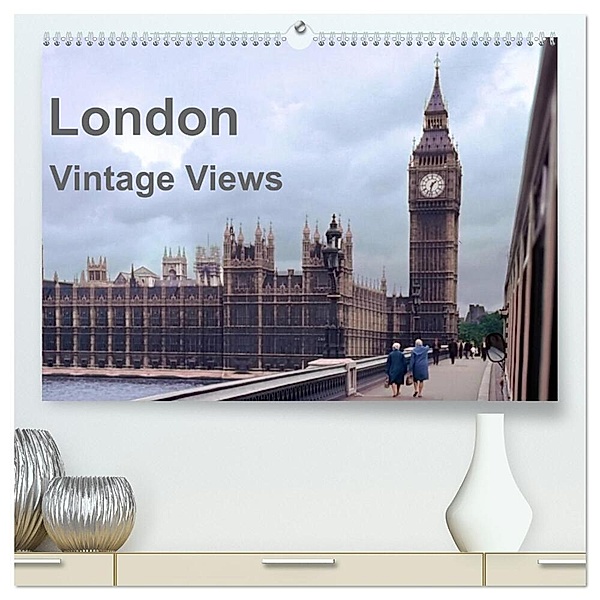 London - Vintage Views (hochwertiger Premium Wandkalender 2025 DIN A2 quer), Kunstdruck in Hochglanz, Calvendo, Michael Schulz-Dostal