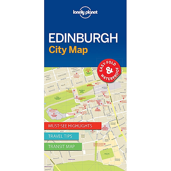 Lonely Planet Edinburgh City Map, Lonely Planet