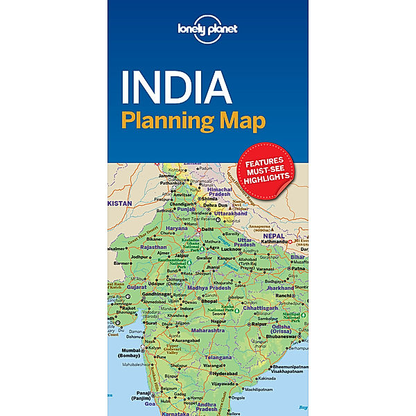 Lonely Planet India Planning Map, Lonely Planet