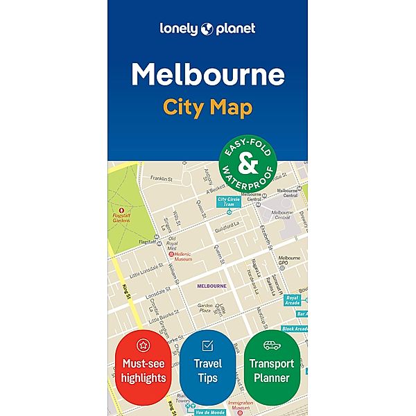 Lonely Planet Melbourne City Map, Frances Evans, Kelsey Heaton