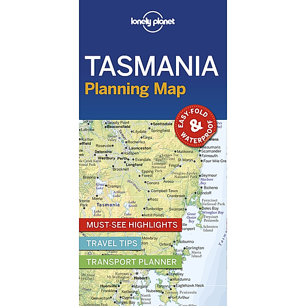 Lonely Planet Tasmania Planning Map, Lonely Planet