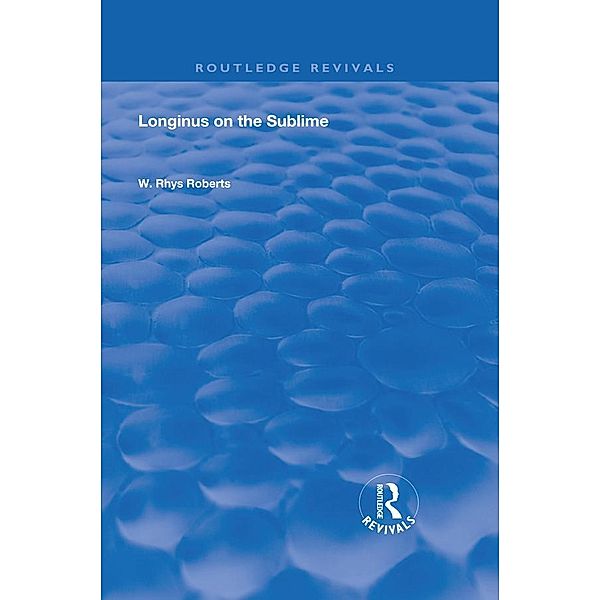 Longinus on the Sublime, W. Rhys Roberts