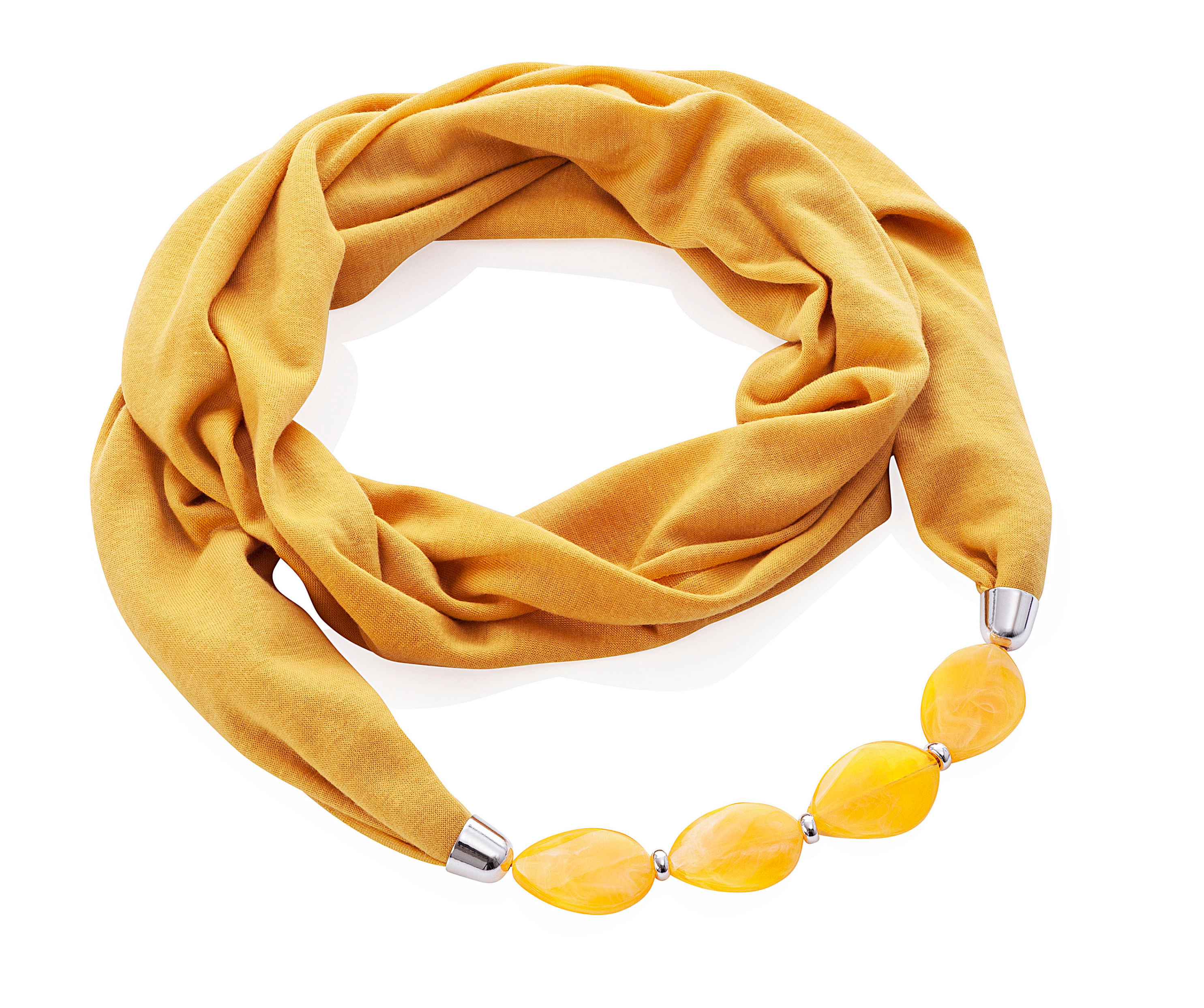 Loop-Schal mit Schmucksteinen Farbe: senfgelb | Weltbild.de