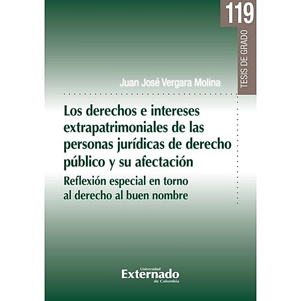 Los derechos e intereses extrapatrimoniales de las personas jurídicas de derecho público y su afectación, Juan José Vergara Molina