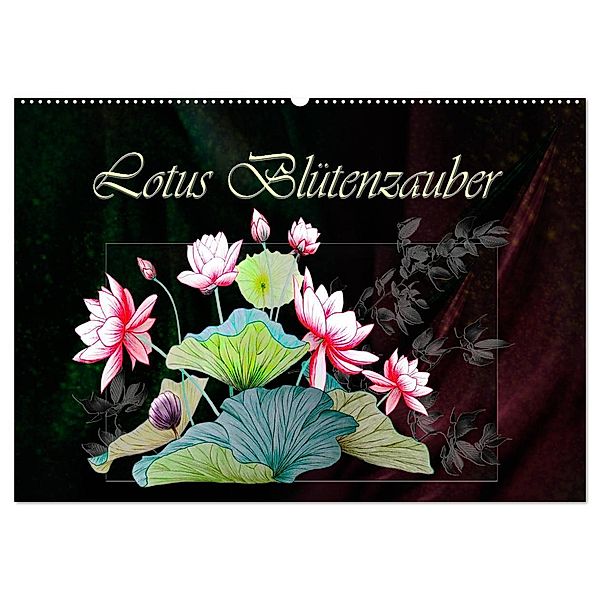 Lotus Blütenzauber (Wandkalender 2024 DIN A2 quer), CALVENDO Monatskalender, Dusanka Djeric