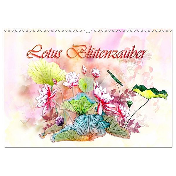 Lotus Blütenzauber (Wandkalender 2024 DIN A3 quer), CALVENDO Monatskalender, Dusanka Djeric