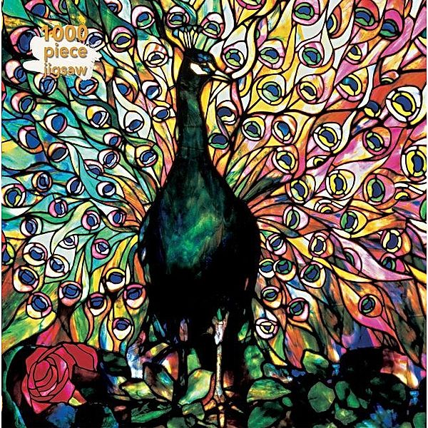 BrownTrout, Flame Tree Publishing, Verlagshaus Würzburg GmbH & Co. KG Louis Comfort Tiffany: Entfalteter Pfau (Puzzle), Flame Tree Publishing