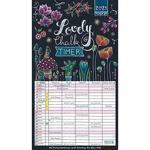 Lovely Chalk Timer 2021 - Kalender bei Weltbild.de bestellen