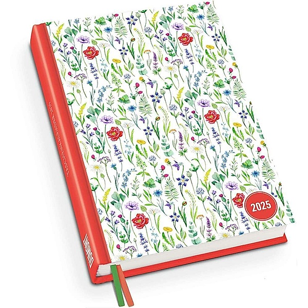 Lovely Flowers Taschenkalender 2025 - Blumen-Design - Terminplaner mit Wochenkalendarium - Format 11,3 x 16,3 cm