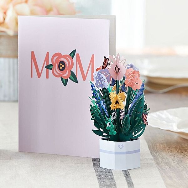 Lovepop Muttertagskarte mit Mini-Blumenstrauß