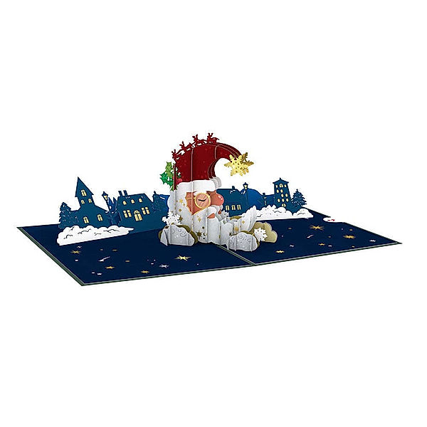 Lovepop Santa Moon Pop-Up Card