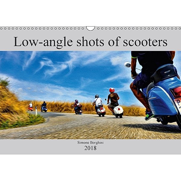 Low-angle shots of scooters (Wall Calendar 2018 DIN A3 Landscape), Simone Borghini