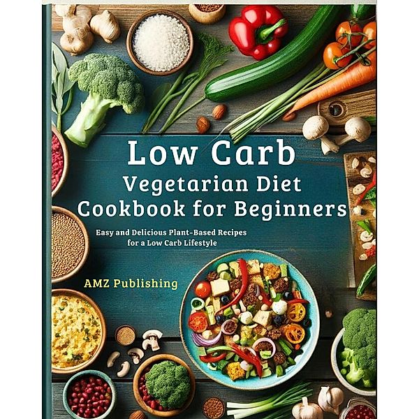 Low Carb Vegetarian Diet Cookbook for Beginners : Easy and Delicious Plant-Based Recipes for a Low Carb Lifestyle, Amz Publishing