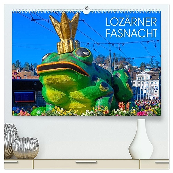 Lozärner Fasnacht (hochwertiger Premium Wandkalender 2024 DIN A2 quer), Kunstdruck in Hochglanz, Renaldo Caumont