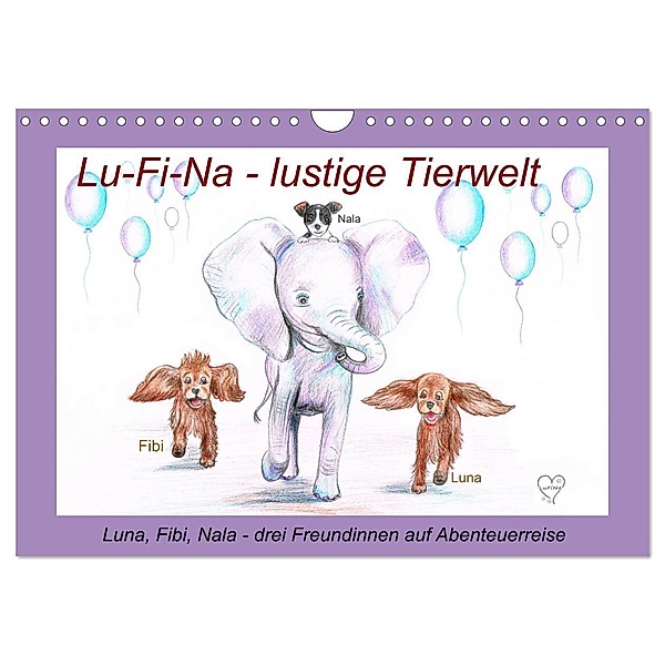 Lu-Fi-Na - lustige Tierwelt (Wandkalender 2024 DIN A4 quer), CALVENDO Monatskalender, Ela Nowak