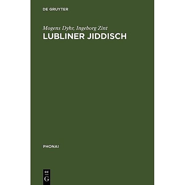 Lubliner Jiddisch / Phonai Bd.37, Mogens Dyhr, Ingeborg Zint