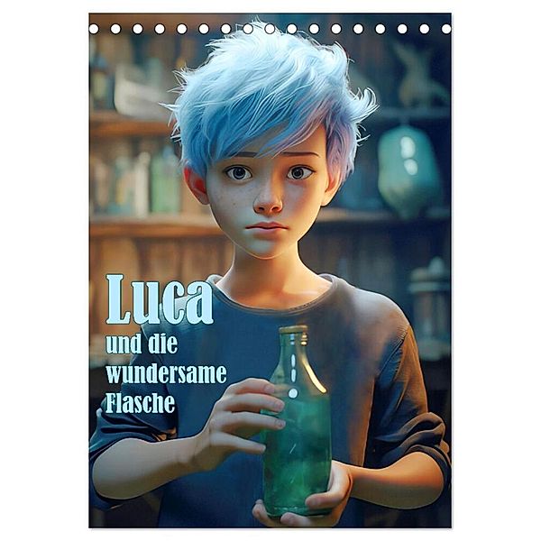Luca und die wundersame Flasche (Tischkalender 2024 DIN A5 hoch), CALVENDO Monatskalender, Liselotte Brunner-Klaus
