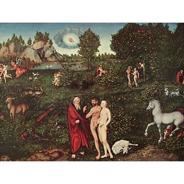 Lucas Cranach d. Ä. - Adam und Eva im Garten Eden - 1.000 Teile (Puzzle)