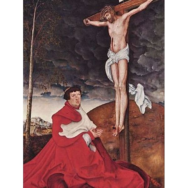 Lucas Cranach d. Ä. - Kreuzigung mit knienendem Kardinal Albrecht von Brandenburg (Porträt) - 100 Teile (Puzzle)