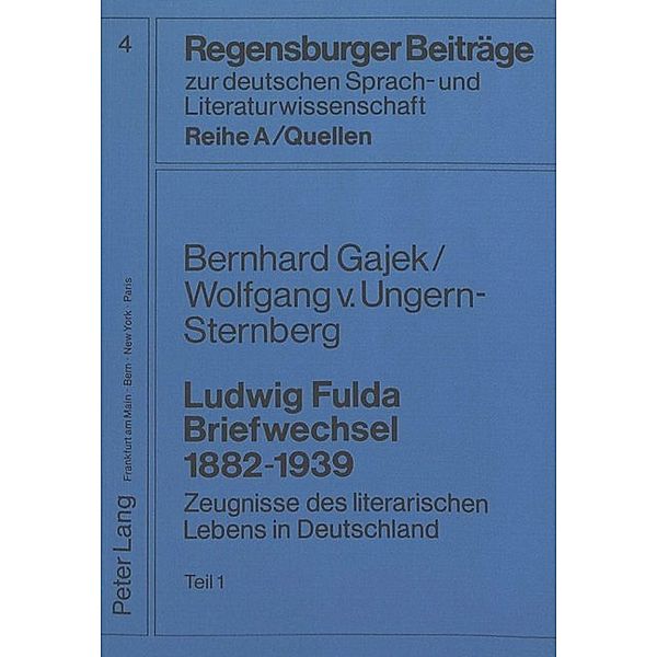 Ludwig Fulda- Briefwechsel 1882-1939