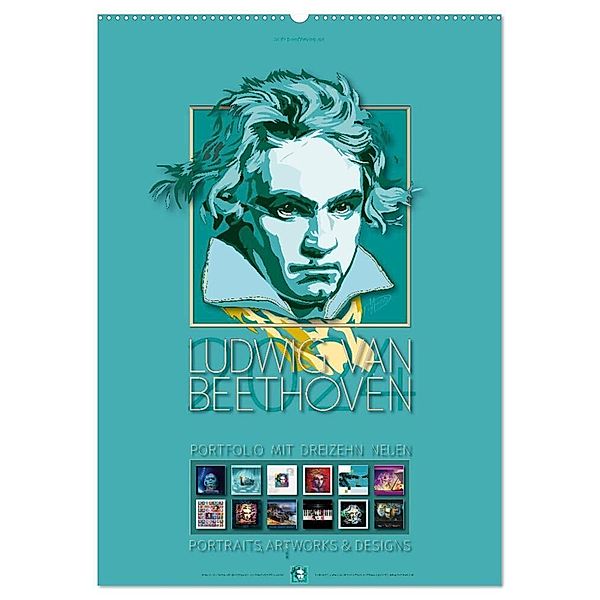Ludwig van Beethoven - 2024 (Wandkalender 2024 DIN A2 hoch), CALVENDO Monatskalender, Hipp&Partner