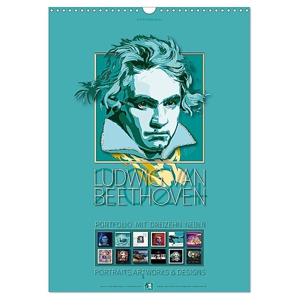 Ludwig van Beethoven - 2024 (Wandkalender 2024 DIN A3 hoch), CALVENDO Monatskalender, Hipp&Partner