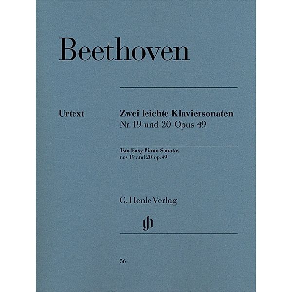 Ludwig van Beethoven - Zwei leichte Klaviersonaten g-moll Nr. 19 und G-dur Nr. 20 op. 49, Ludwig van Beethoven - Zwei leichte Klaviersonaten g-moll Nr. 19 und G-dur Nr. 20 op. 49