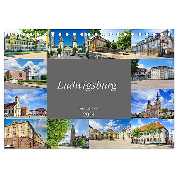Ludwigsburg Impressionen (Tischkalender 2024 DIN A5 quer), CALVENDO Monatskalender, Dirk Meutzner