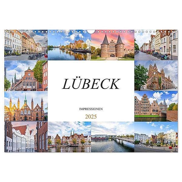 Lübeck Impressionen (Wandkalender 2025 DIN A3 quer), CALVENDO Monatskalender, Calvendo, Dirk Meutzner
